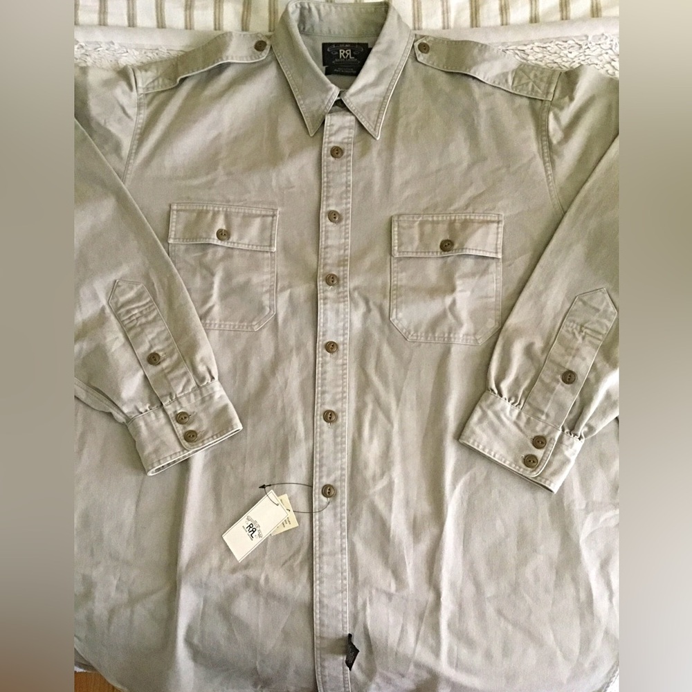 RRL - Ralph Lauren Men's Khaki Safari Shirt